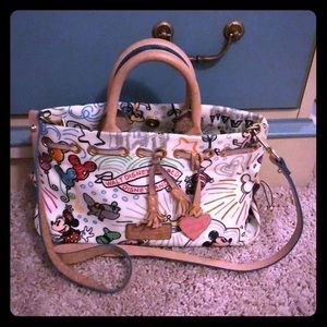 Disney Dooney and Bourke MM Sketches Tassel Tote